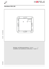 Hafele Wandleser WRU 220 Installation And Maintenance Instructions Manual