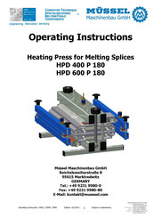 Mussel HPD 400 P 180 Operating Instructions Manual