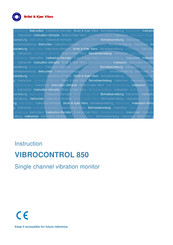 Brüel & Kjaer Vibro VIBROCONTROL 850 Instruction