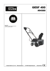 Gude GESF 400 Operating Instructions Manual