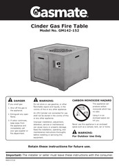 Gasmate GM142 Instruction Manual