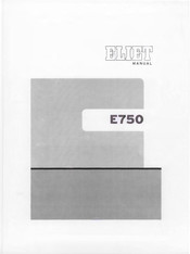 Eliet E750 Manual
