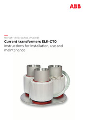 ABB ELK-CT0 145 F Instructions For Installation, Use And Maintenance Manual