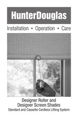 HunterDouglas Designer Roller Installation Operation Care
