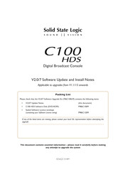 Solid State Logic C100 HDS Software Update Manual