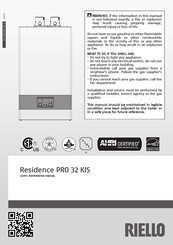 Riello Residence PRO 32 KIS User's Information Manual