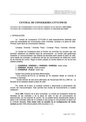 Fermax CITYCOM III CENTRAL GUARD UNIT Manual
