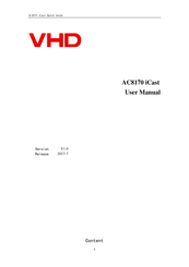 VHD iCast AC8170 User Manual