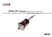 ametek Crystal Pressure APM CPF Series Operation Manual