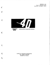Teletype DATASPEED 40 Installation & Servicing Manual