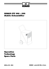 Remko ETF 550 Operation,Technology,Spare Parts