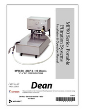 Welbilt Dean MF90-80 Installation & Operation Manual