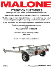MALONE MegaSport MPG535G Assembly Instructions Manual