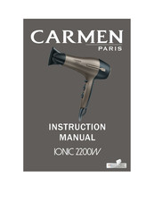Carmen IONIC 2200W Instruction Manual
