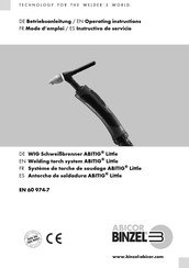 Abicor Binzel ABTIG Little 24 W Operating Instructions Manual