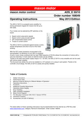 Maxon Motor ADS_E 50/10 Operating Instructions Manual