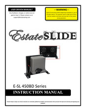 Estate Slide E-SL 450BD Series Instruction Manual