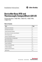 Rockwell Automation Allen-Bradley Thermocouple CompactBlock LDX I/O Installation Instructions Manual