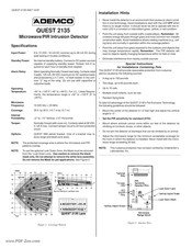Ademco QUEST 2135 Quick Start Manual