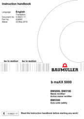 Baumuller BM5100 Series Instruction Handbook Manual