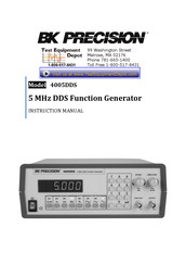 B+K precision 4005DDS Instruction Manual