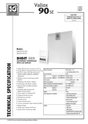 Vallox 90 SE R Technical Specification