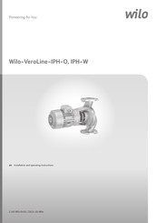 Wilo VeroLine IPH Series Installation And Operating Instruction
