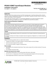 Peak PEAK IOM57 Installation Instructions Manual