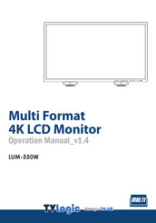 TV Logic LUM-550W Operation Manual