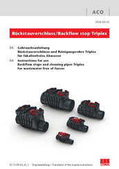 ACO Triplex Series Instructions For Use Manual