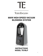 Todd English TEVBLF Instructions Manual