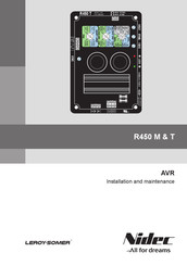 Nidec Leroy-Somer R450 T Installation And Maintenance Manual