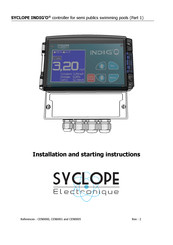 SYCLOPE INDIG'O Installation And Starting Instructions