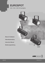 ADB Stagelight EUROSPOT DW54 Instruction Manual