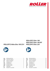 Roller Akku-Disc 100 22 V Instruction Manual