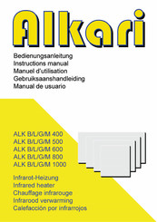 Alkari ALK-B-800 Instruction Manual