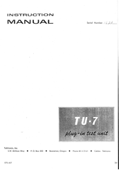 Tektronix TU-7 Instruction Manual