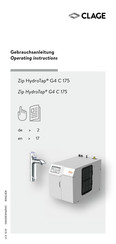 Clage Zip HydroTap G4 C 175 Operating Instructions Manual
