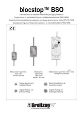 Greifzug blocstop BSO 1040 Operation And Installation