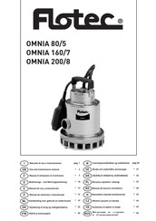 Pentair Flotec OMNIA 80/5 Use And Maintenance Manual