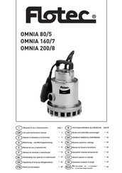 Pentair Flotec OMNIA 200/8 Use And Maintenance Manual