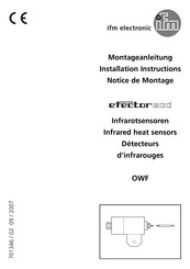 IFM Electronic efector 600 OWF Installation Instructions Manual