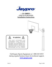 Jaypro Sports LS-200RS Installation Instructions Manual