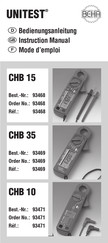 BEHA UNITEST CHB 15 Instruction Manual