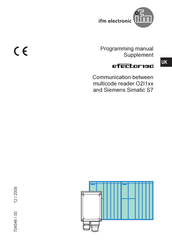 IFM efector 190 Programming Manual Supplement
