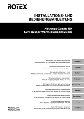 Rotex RKBUHAA6W1 Installation And Operation Manual