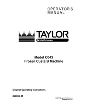 Taylor Model C043 Operator's Manual