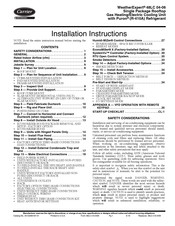 Carrier WeatherExpert48LC 05 Series Installation Instructions Manual