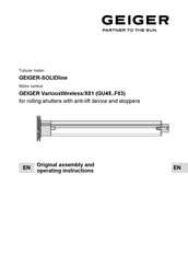 GEIGER SOLIDline-MOR GU4540 Original Assembly And Operating Instructions