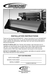 aci snowsport Installation Instructions Manual